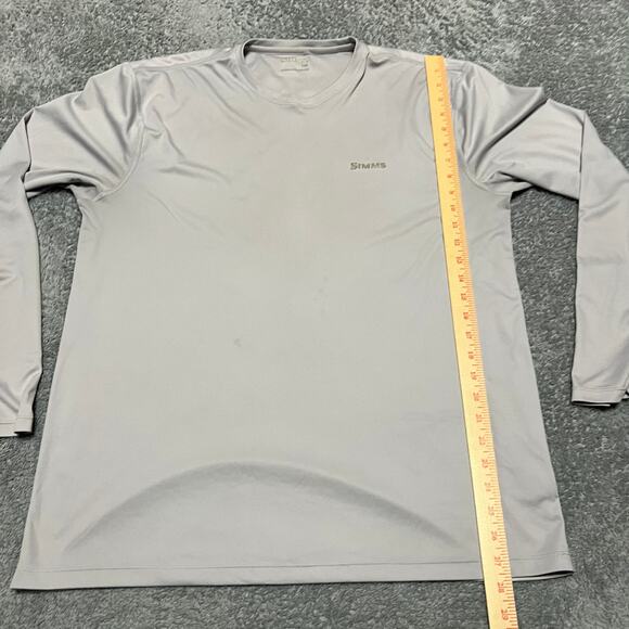 Simms Shirt Mens Large Fishing Performance Outdoor Gray *flaw - Picture 6 of 8